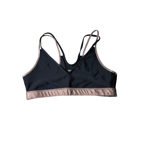 ENSMBL Other - ENSMBL Womens Sports‎ Bra Black Rose Gold Metallic V-Neck Racerback M